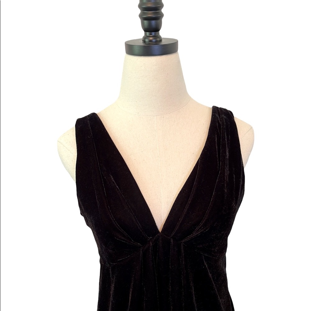 Black Velvet Scoop Back Dress